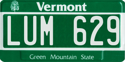 VT license plate LUM629