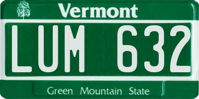 VT license plate LUM632