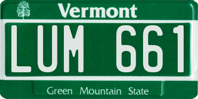 VT license plate LUM661