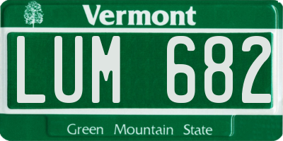 VT license plate LUM682