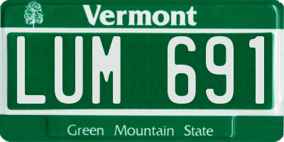 VT license plate LUM691