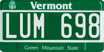VT license plate LUM698