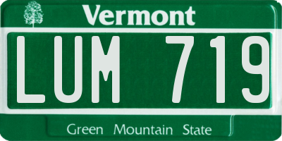 VT license plate LUM719