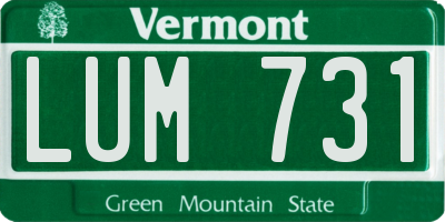 VT license plate LUM731