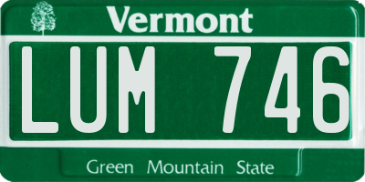 VT license plate LUM746