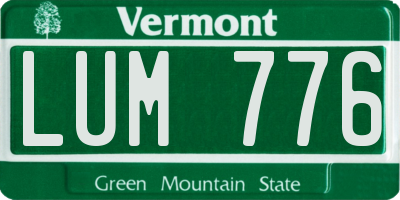 VT license plate LUM776