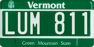 VT license plate LUM811