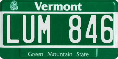 VT license plate LUM846
