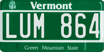 VT license plate LUM864