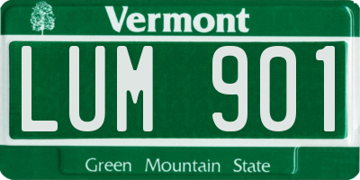 VT license plate LUM901