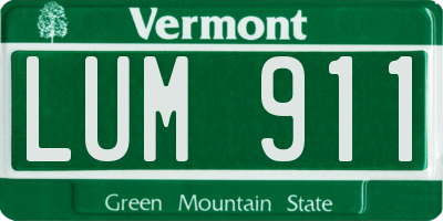 VT license plate LUM911