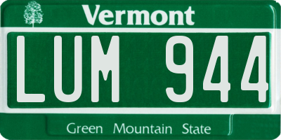 VT license plate LUM944
