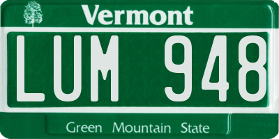 VT license plate LUM948