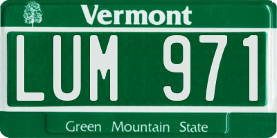VT license plate LUM971