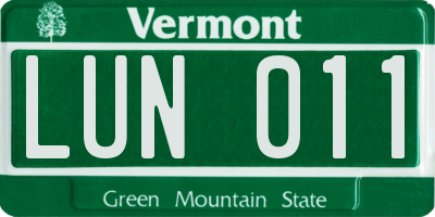 VT license plate LUN011