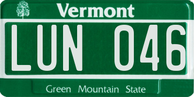 VT license plate LUN046