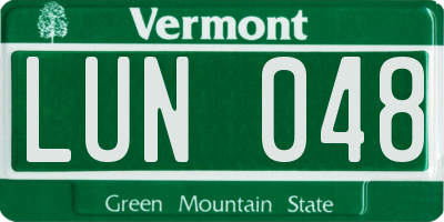 VT license plate LUN048