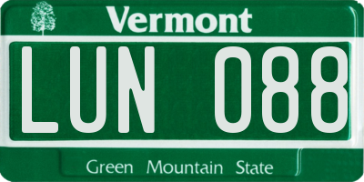 VT license plate LUN088