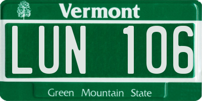 VT license plate LUN106