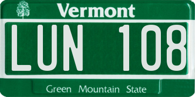 VT license plate LUN108
