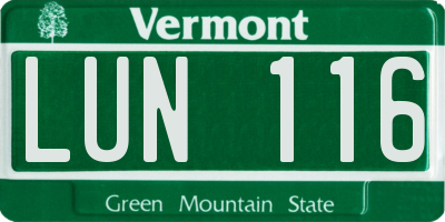 VT license plate LUN116