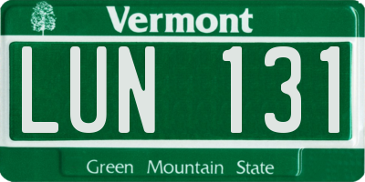 VT license plate LUN131