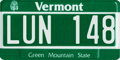 VT license plate LUN148