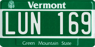 VT license plate LUN169