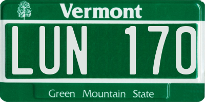 VT license plate LUN170