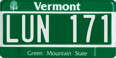 VT license plate LUN171