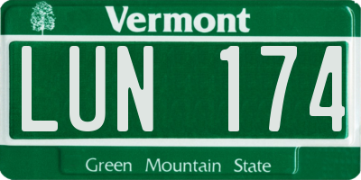 VT license plate LUN174