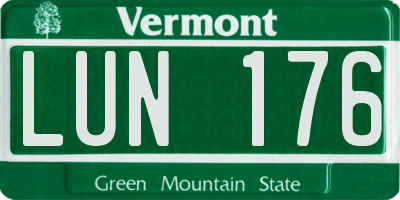 VT license plate LUN176
