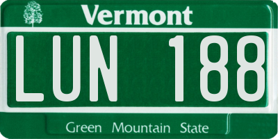 VT license plate LUN188