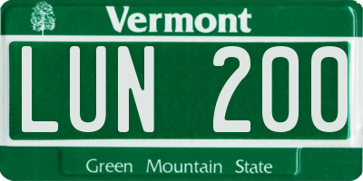 VT license plate LUN200