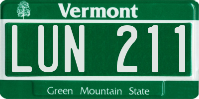 VT license plate LUN211