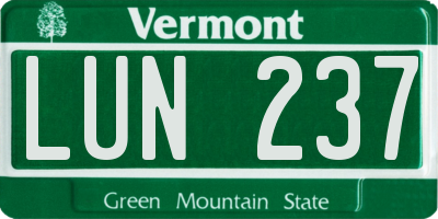 VT license plate LUN237