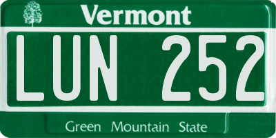 VT license plate LUN252