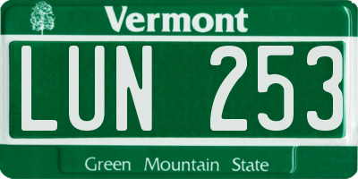 VT license plate LUN253