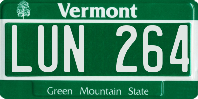 VT license plate LUN264