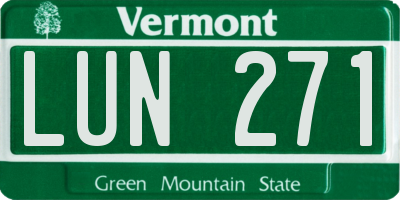 VT license plate LUN271