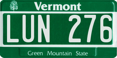 VT license plate LUN276