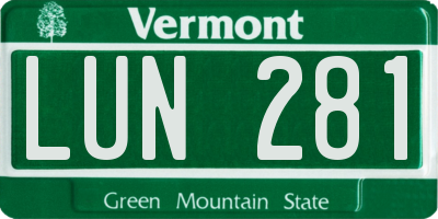 VT license plate LUN281