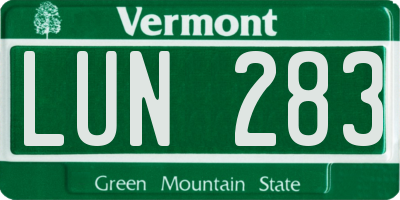 VT license plate LUN283