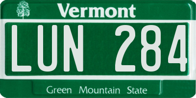 VT license plate LUN284