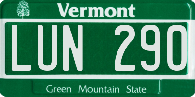 VT license plate LUN290