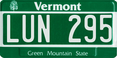 VT license plate LUN295
