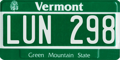VT license plate LUN298