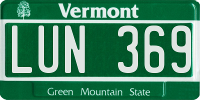 VT license plate LUN369