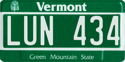 VT license plate LUN434