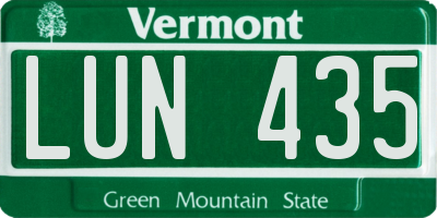 VT license plate LUN435